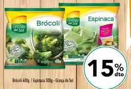 Nini Mayorista Granja del Sol brócoli espinaca oferta