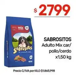 Nini Mayorista Sabrositos adulto mix car/pollo/cerdo oferta