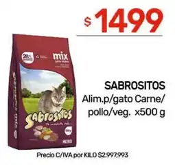 Nini Mayorista Sabrositos alim.p/gato carne/pollo/veg oferta