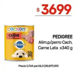 Nini Mayorista Pedigree alim.p/perro cach. carne lata oferta