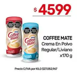 Nini Mayorista Coffee mate crema en polvo regular/liviano oferta