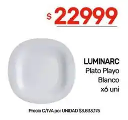 Nini Mayorista Luminarc plato playo blanco oferta