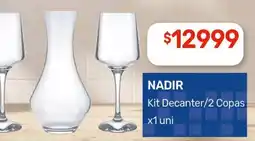 Nini Mayorista Nadir kit decanter/2 copas oferta