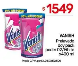 Nini Mayorista Vanish prelavado doy pack oferta