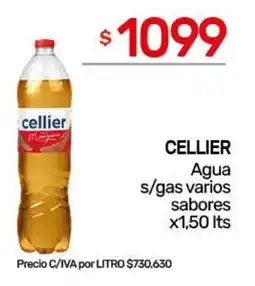 Nini Mayorista Cellier agua s/gas varios sabores oferta