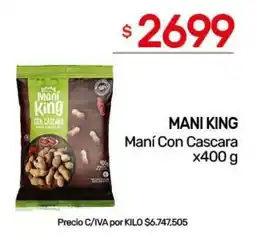 Nini Mayorista Mani king maní con cascara oferta
