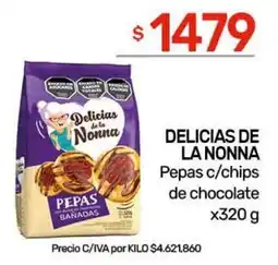 Nini Mayorista Delicias de la Nonna pepas c/chips de chocolate oferta