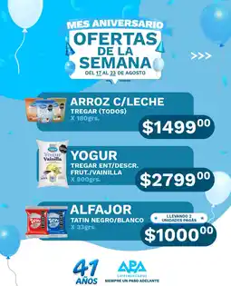 APA Supermercados Tregar arroz c/leche oferta