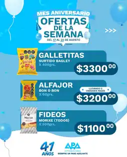 APA Supermercados Bagley galletitas surtido oferta