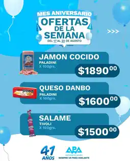 APA Supermercados Paladini jamon cocido oferta