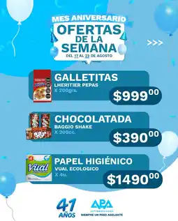 APA Supermercados Lheritier galletitas pepas oferta