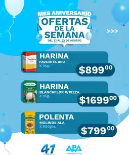 APA Supermercados Favorita harina 000 oferta