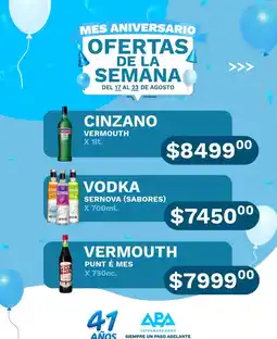 APA Supermercados Cinzano vermouth oferta