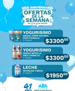 APA Supermercados Yogurisimo griego firme natural frut./vainilla oferta