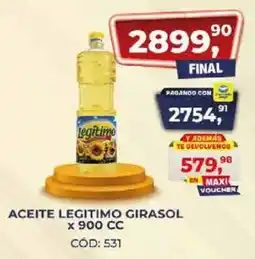 Maxiconsumo Legitimo aceite girasol oferta