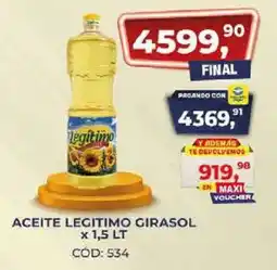 Maxiconsumo Legitimo aceite girasol oferta