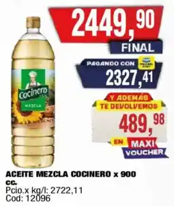 Maxiconsumo Cocinero aceite mezcla oferta
