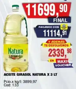 Maxiconsumo Natura aceite girasol oferta