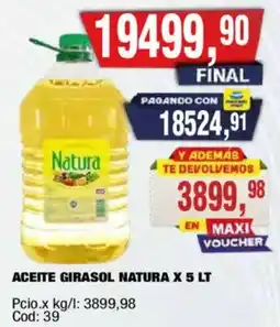 Maxiconsumo Natura aceite girasol oferta