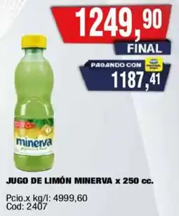 Maxiconsumo Minerva jugo de limón oferta