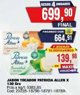 Maxiconsumo Patricia allen jabon tocadador oferta