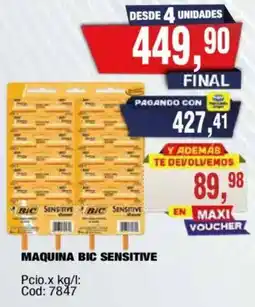 Maxiconsumo Bic maquina sensitive oferta