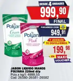 Maxiconsumo Polyana jabon liquido manos oferta