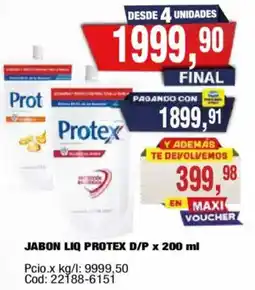 Maxiconsumo Protex jabon liquido d/p oferta