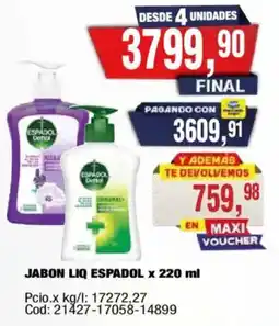 Maxiconsumo Espadol jabon liquido oferta