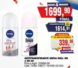 Maxiconsumo Nivea antitranspirante roll on oferta