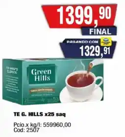 Maxiconsumo Green Hills te negra clásico oferta