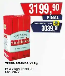 Maxiconsumo Amanda yerba mate oferta