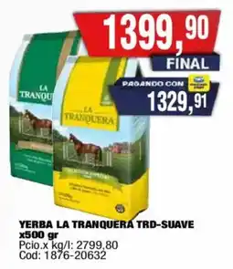 Maxiconsumo La tranquera yerba trd-suave oferta