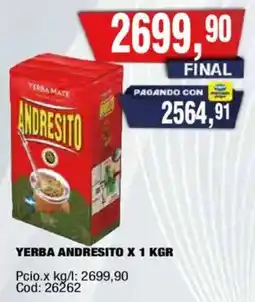 Maxiconsumo Andresito yerba mate oferta
