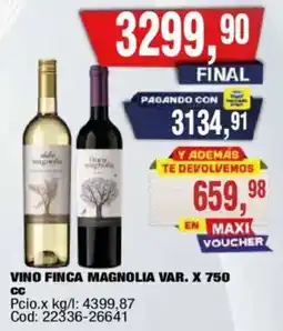 Maxiconsumo Finca magnolia vino oferta