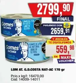 Maxiconsumo Gomes lomos de atun al natural oferta