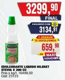 Maxiconsumo Hileret edulcorante liquido stevia oferta
