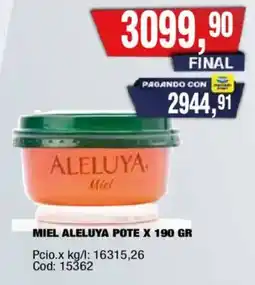 Maxiconsumo Aleluya miel oferta