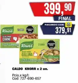 Maxiconsumo Knorr caldo barro carne gallina oferta