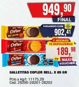 Maxiconsumo Cofler galletitas rellenas oferta