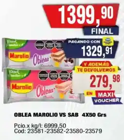 Maxiconsumo Marolio obleans oferta