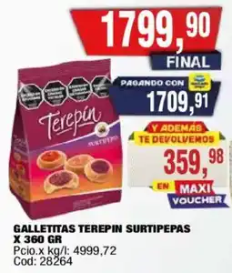 Maxiconsumo Terepin galletitas surtipecas oferta