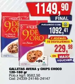 Maxiconsumo Avena galletas 9 de oro oferta