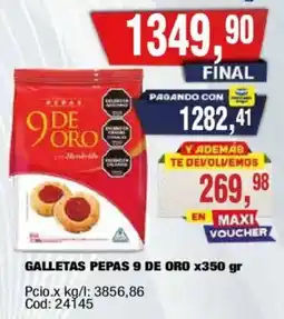 Maxiconsumo Pepas galletas 9 de oro oferta