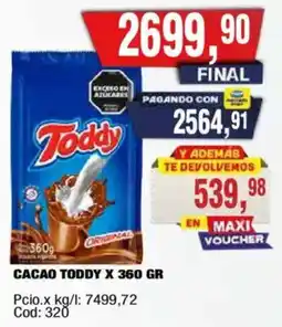Maxiconsumo Toddy cacao oferta
