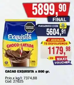 Maxiconsumo Exquisita cacao choco-latada oferta