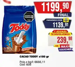 Maxiconsumo Toddy cacao oferta