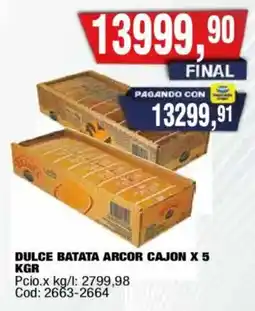 Maxiconsumo Arcor dulce batata oferta