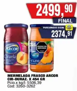 Maxiconsumo Arcor mermelada frasco cir-duraz oferta