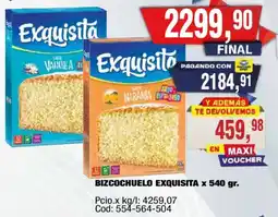 Maxiconsumo Exquisita bizcochuelo oferta